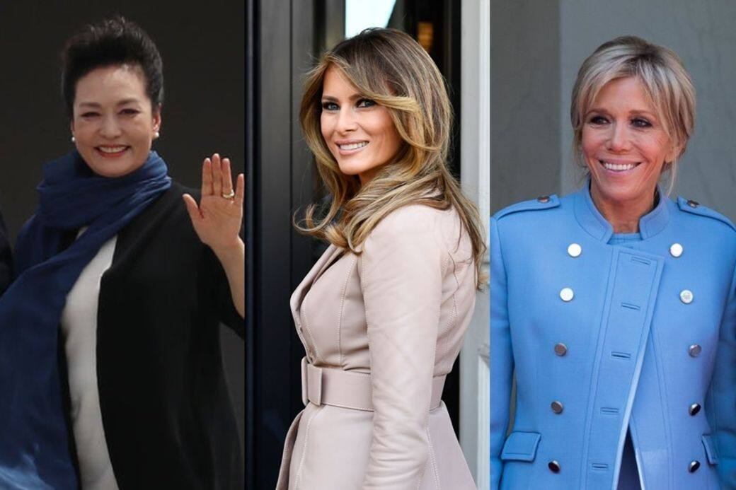 第一夫人, 總統夫人, 彭麗媛, Melania Trump, Brigitte Macron 第一夫人, 總統夫人, 彭麗媛, Melania Trump, Brigitte Macron