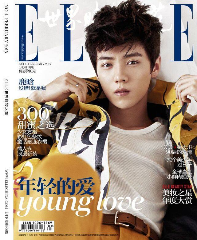 鹿晗為《ELLE》拍攝的封面照片 鹿晗為《ELLE》拍攝的封面照片