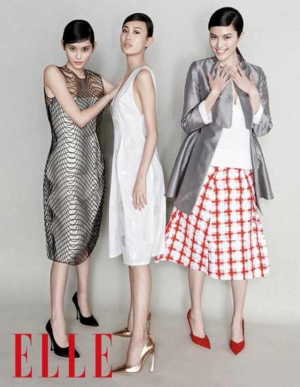 她曾多次登上中國版《ELLE》的封面,曾與何穗和奚夢瑤為ELLE拍了一輯照片,盡 她曾多次登上中國版《ELLE》的封面,曾與何穗和奚夢瑤為ELLE拍了一輯照片,盡