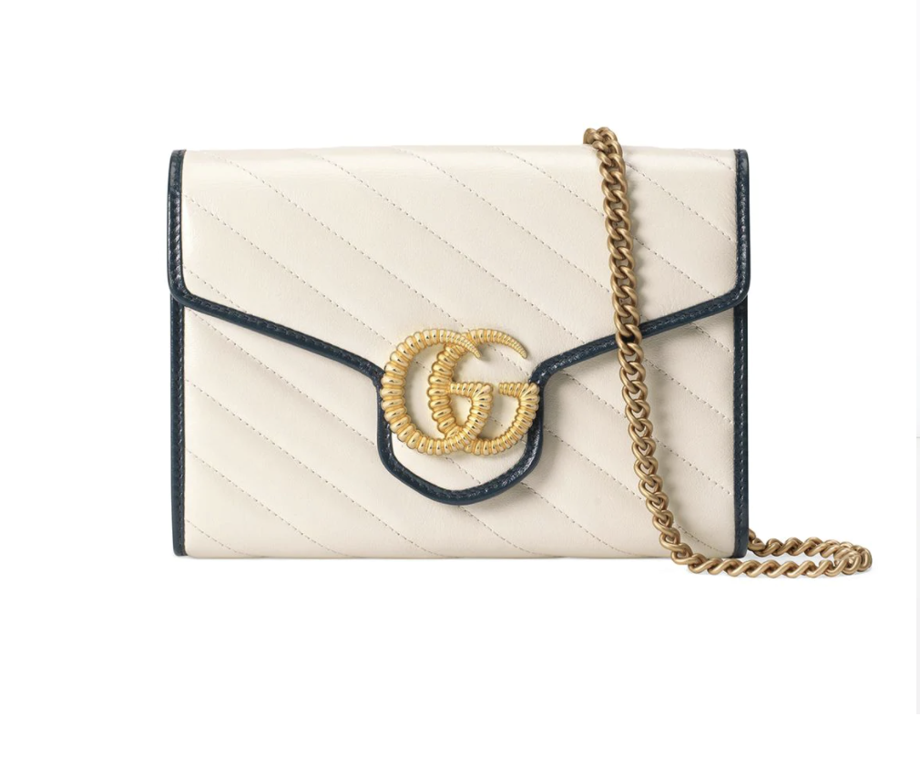 車線金屬釦飾鏈袋 Gucci