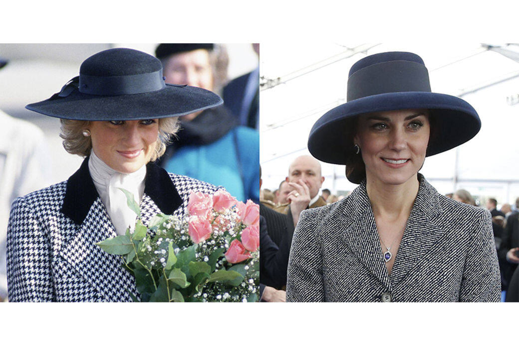戴安娜王妃:於1987年訪問德國慕尼黑時穿著Alistair Blair設計的服裝和Milliner Philip Somerville設 戴安娜王妃:於1987年訪問德國慕尼黑時穿著Alistair Blair設計的服裝和Milliner Philip Somerville設