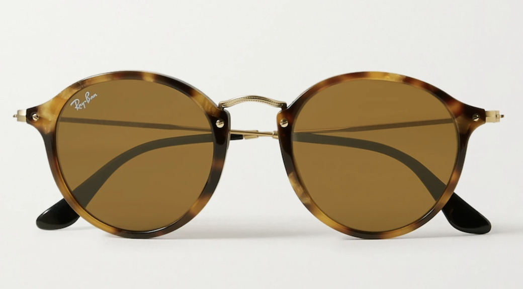 Ray-Ban重新設計了復古風格的圓形鏡框太陽眼鏡，但仍然不失時尚型格。 鏡