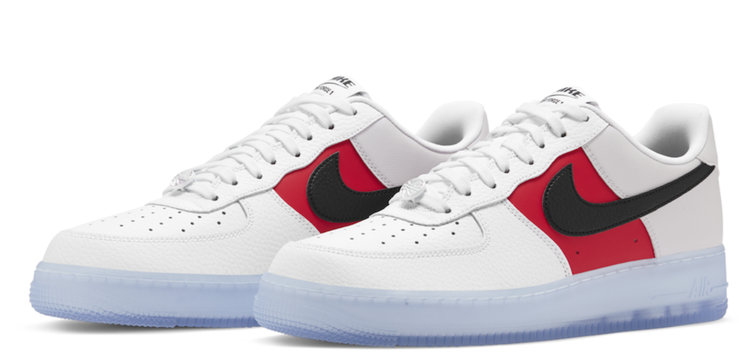 這雙Nike運動鞋採用俐落的皮革與合成物料、大膽色彩,半透明鞋底和混合 這雙Nike運動鞋採用俐落的皮革與合成物料、大膽色彩,半透明鞋底和混合
