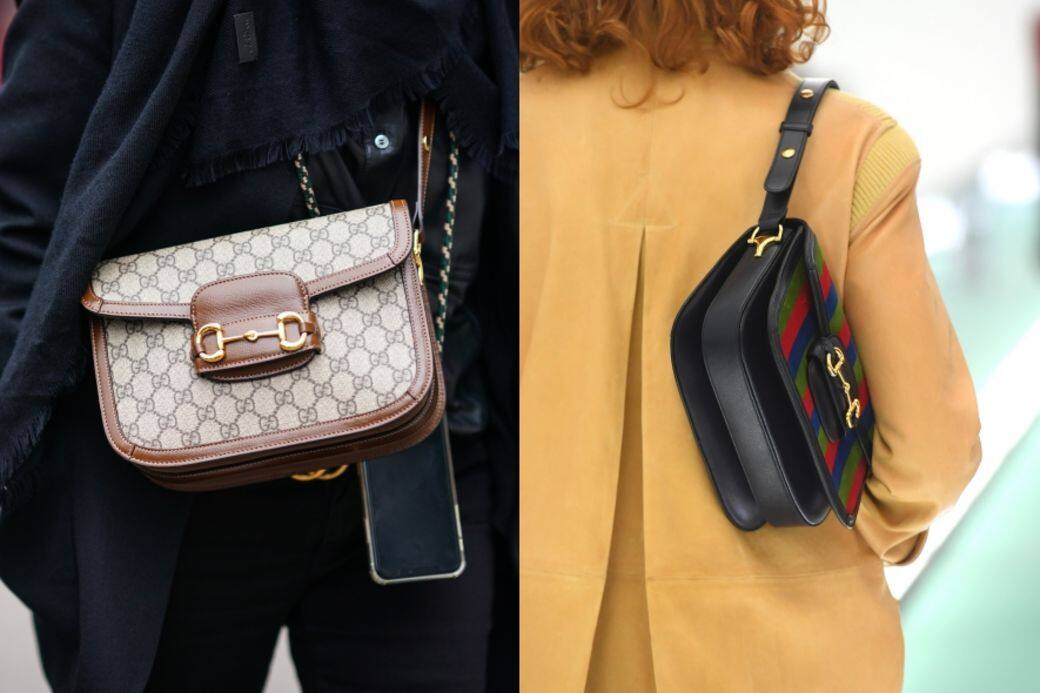 Gucci最大力推崇復古風，1955手袋接連推出多款，先有monogram，再有綴ribbon的淨色皮款