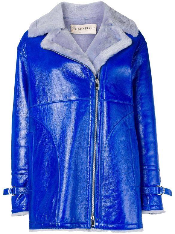 藍色羊毛夾克