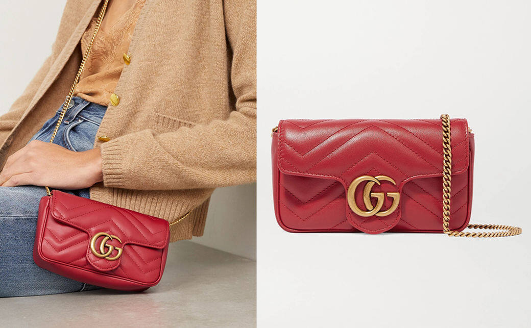 新年紅包袋推薦﹕Gucci GG Marmont紅色皮革小手袋