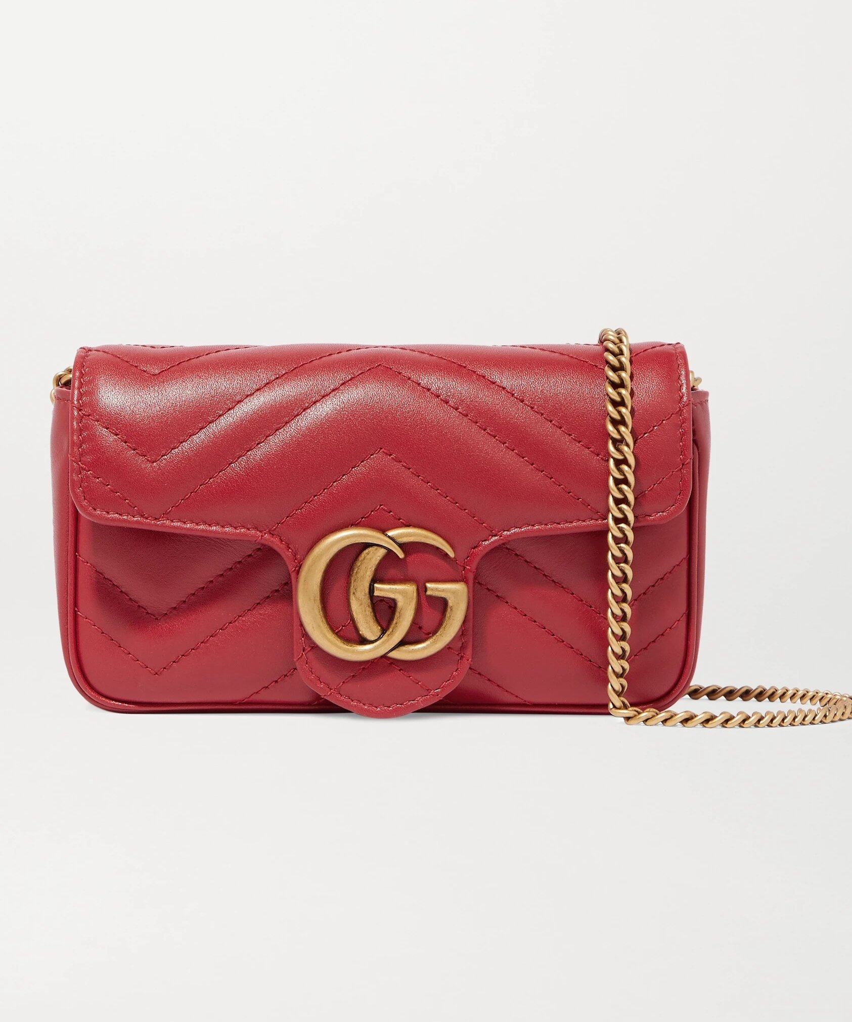 Gucci GG Marmont紅色皮革小手袋 Gucci GG Marmont紅色皮革小手袋