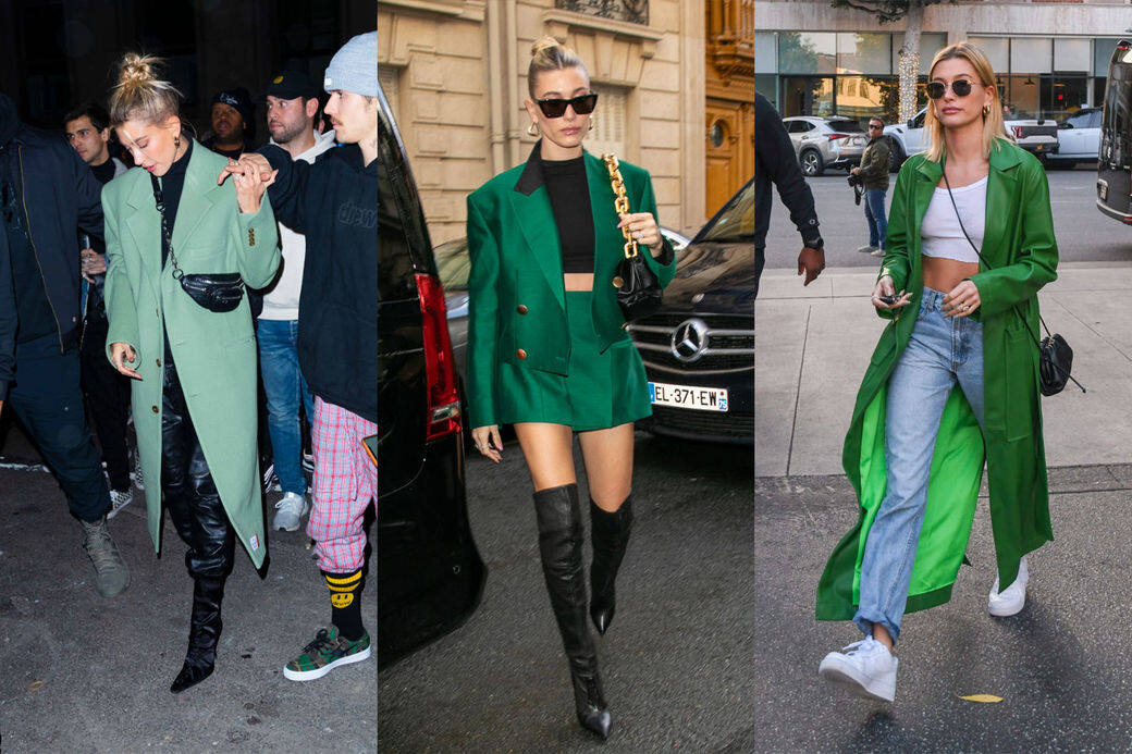 Hailey Bieber對綠色外套情有獨鍾,不同深淺、色澤與款式都有,很值得參考。 Hailey Bieber對綠色外套情有獨鍾,不同深淺、色澤與款式都有,很值得參考。
