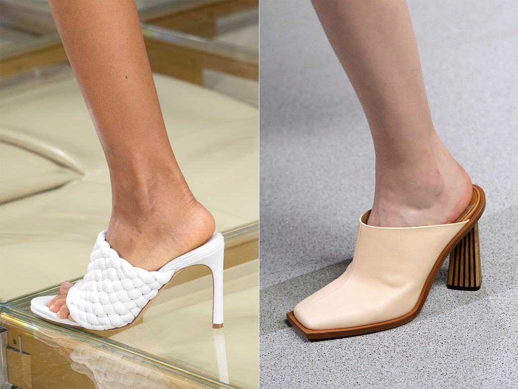 Mules（繆勒鞋）是指像拖鞋般沒有包踭，可以直接穿進去的高跟鞋，一般款式感