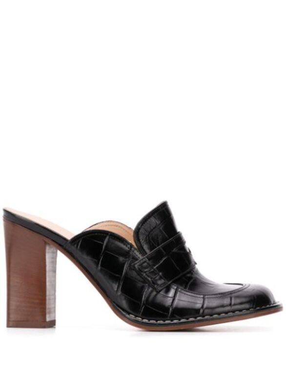 Loewe鱷魚壓紋無後跟高跟loafers樂福鞋 @Farfetch.com $7,550 Loewe鱷魚壓紋無後跟高跟loafers樂福鞋 @Farfetch.com $7,550