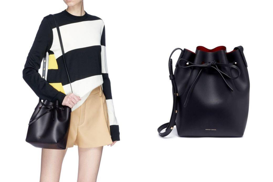 小資女必買水桶袋推薦:Mansur Gavriel索帶皮革水桶袋($4,700, available at Lane Crawford)同樣是深受 小資女必買水桶袋推薦:Mansur Gavriel索帶皮革水桶袋($4,700, available at Lane Crawford)同樣是深受