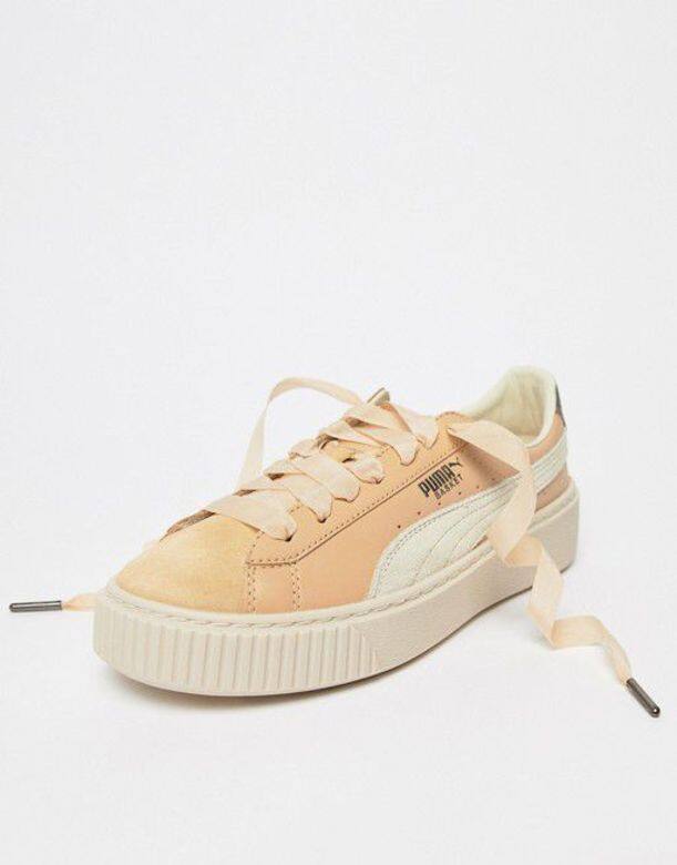 Puma米黃色厚底波鞋 Puma米黃色厚底波鞋