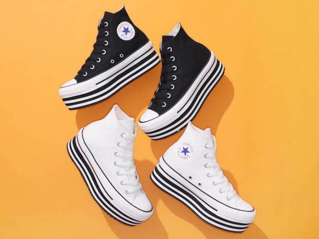 Converse厚底高筒黑白帆布鞋 專為嬌小玲瓏女生而設! Converse厚底高筒黑白帆布鞋 專為嬌小玲瓏女生而設!