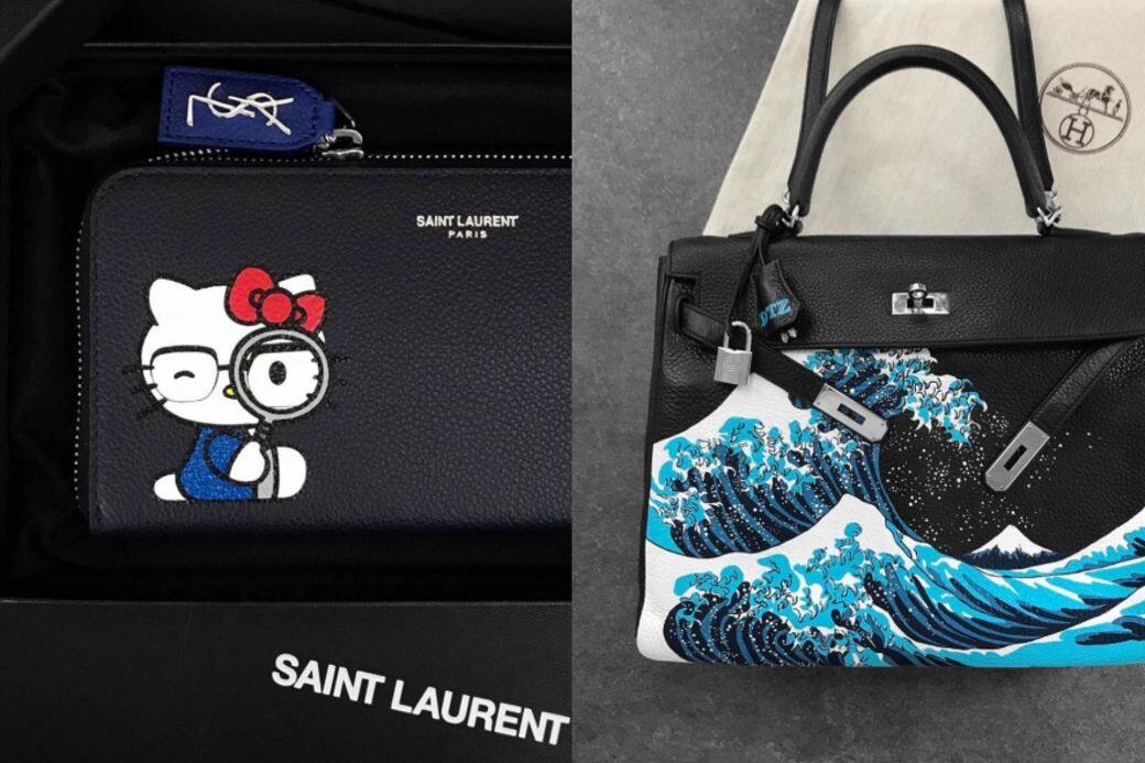 把LV、Hermes、Goyard等名牌手袋當畫布!藝術家將叮噹直接畫上手袋功力驚人 把LV、Hermes、Goyard等名牌手袋當畫布!藝術家將叮噹直接畫上手袋功力驚人