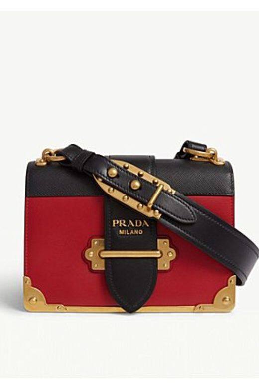Cahier bag 金屬飾拼色皮革手袋(Prada) Cahier bag 金屬飾拼色皮革手袋(Prada)