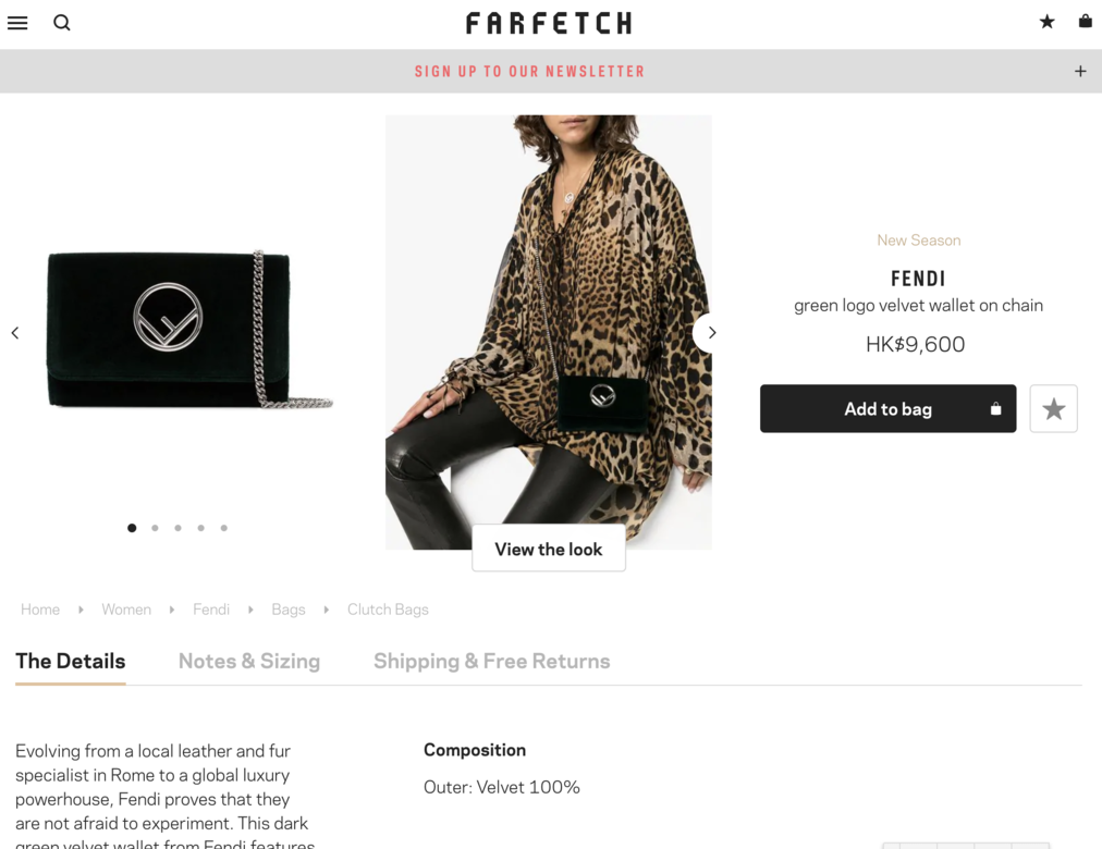 Farfetch最貴，$9,600，精明的你懂得去哪一個網站入手了吧。