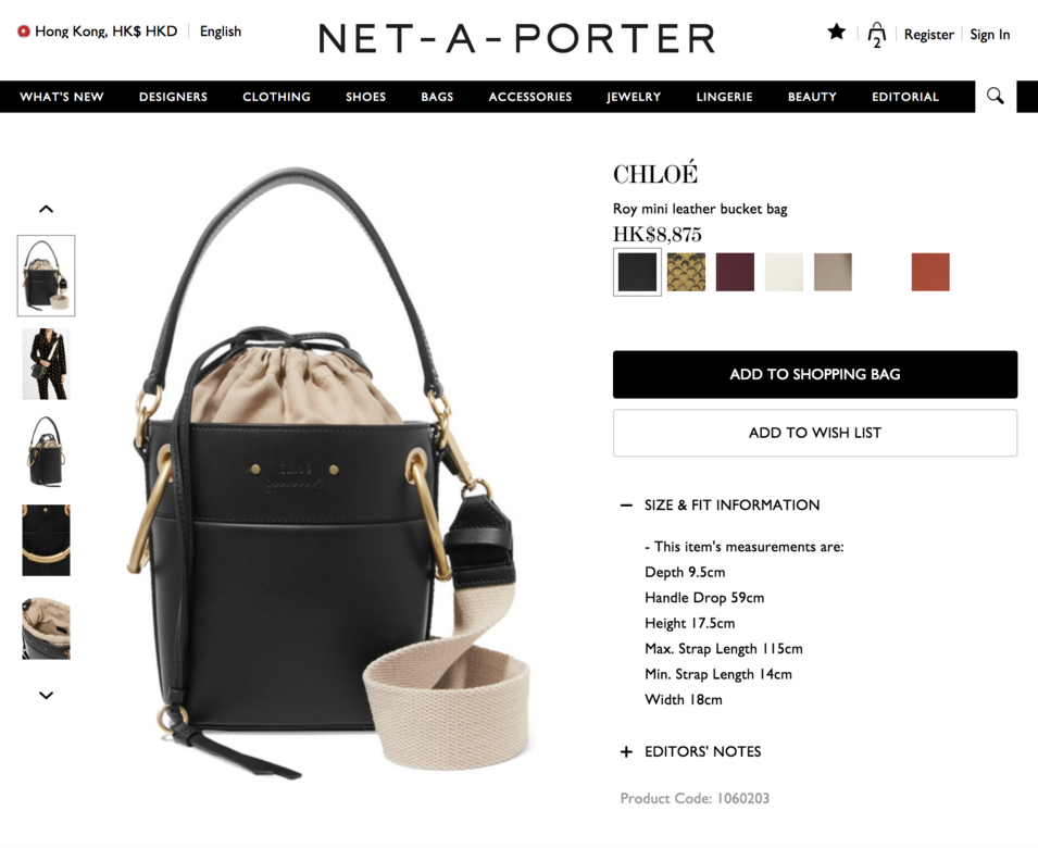 同一款手袋Net-A-Porter竟然只賣$8875，還有多款顏色選擇。