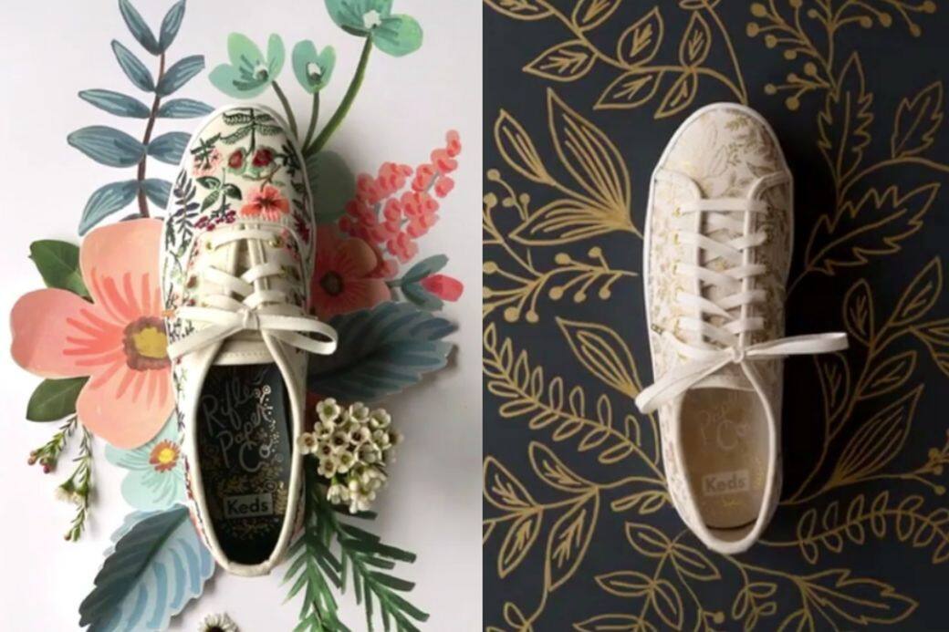 Keds, Rifle Paper Co, 白鞋, 波鞋, 帆布鞋 Keds, Rifle Paper Co, 白鞋, 波鞋, 帆布鞋