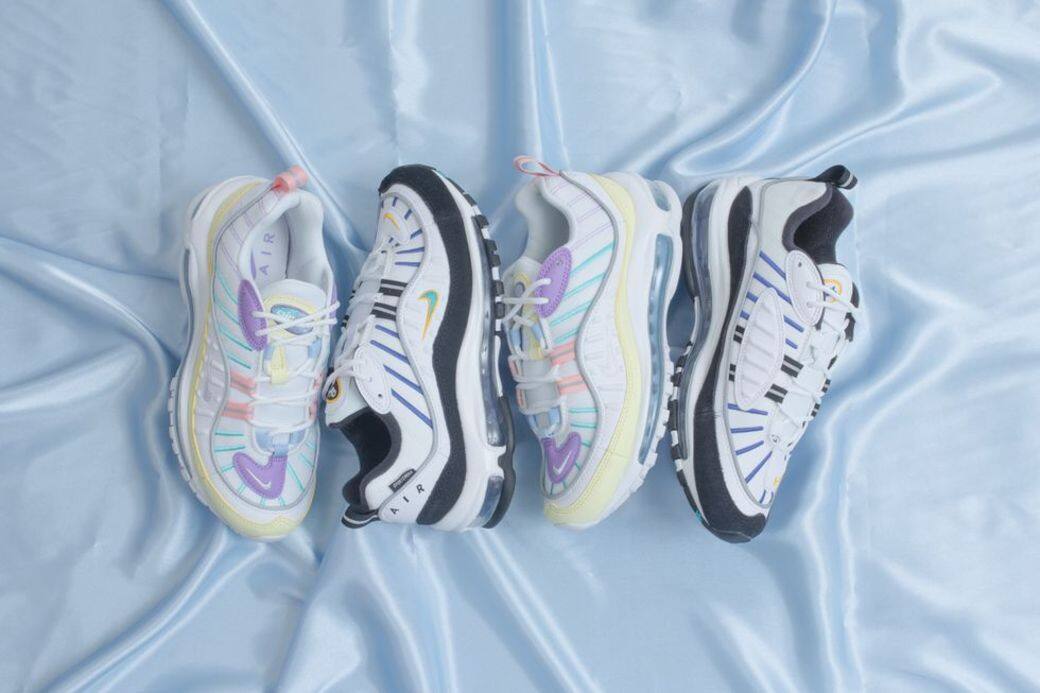 今年搜尋度極高的Nike Air Max 98波鞋,推出了甜美女生都會愛的Macaron配色,另外 今年搜尋度極高的Nike Air Max 98波鞋,推出了甜美女生都會愛的Macaron配色,另外