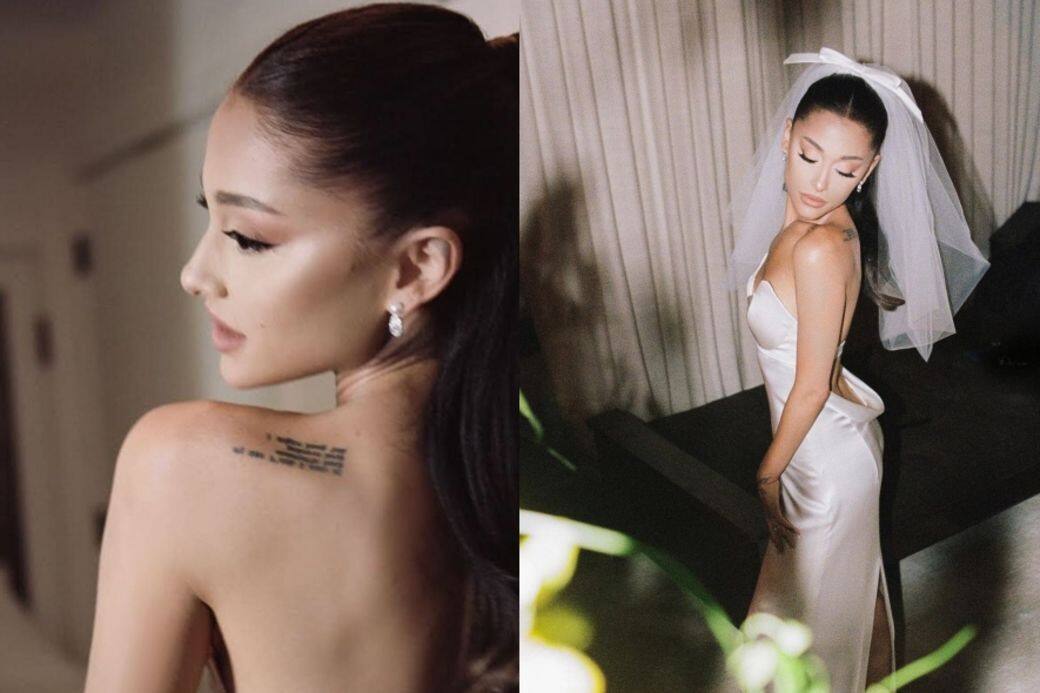 Ariana Grande選擇了低調完婚,她身穿來自Vera Wang的露背魚尾婚紗,設計經典又優雅 Ariana Grande選擇了低調完婚,她身穿來自Vera Wang的露背魚尾婚紗,設計經典又優雅
