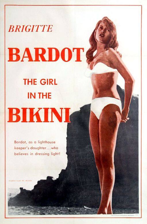 1952年﹐法國電影《The Girl in the Bikini》上映，女主角Brigitte Bardot穿上比堅尼拍電影。