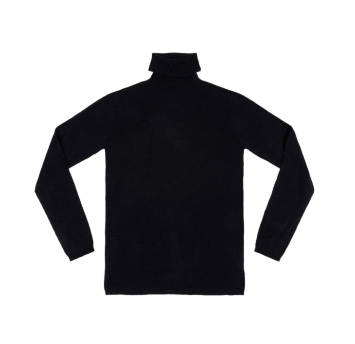 ALE Made By DENNY Cashmere Turtleneck Navy Sweater