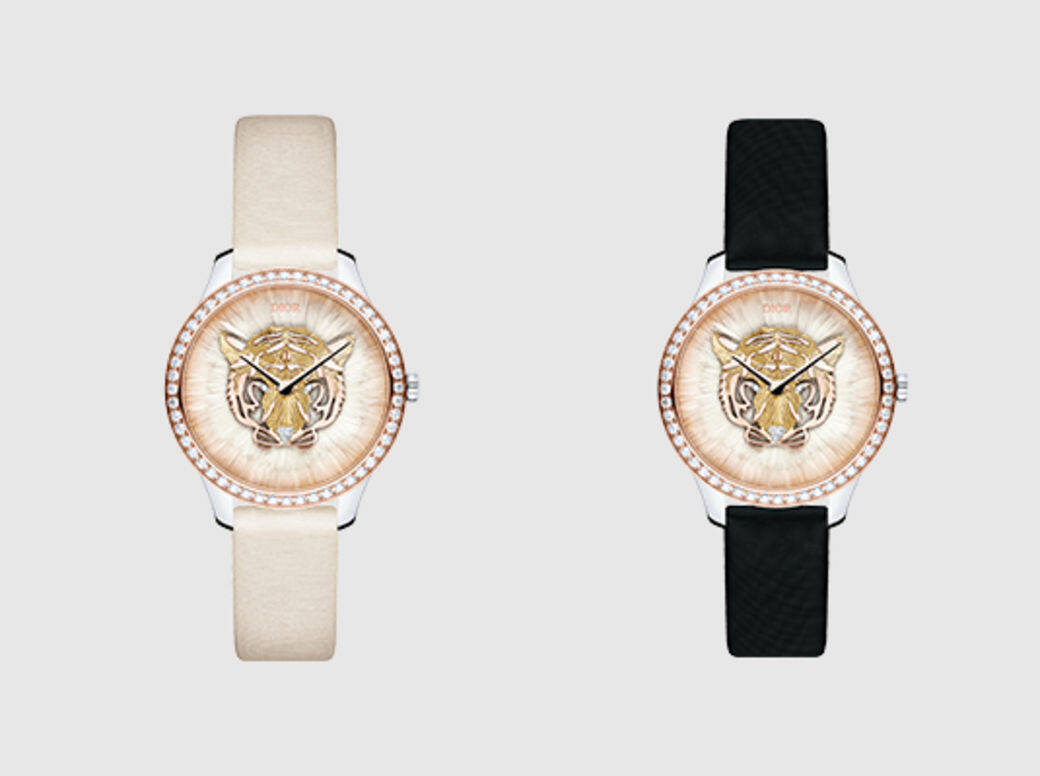 Dior全新推出虎年為主題的Dior Grand Soir限量手錶，藍寶石玻璃錶背飾以栩栩如