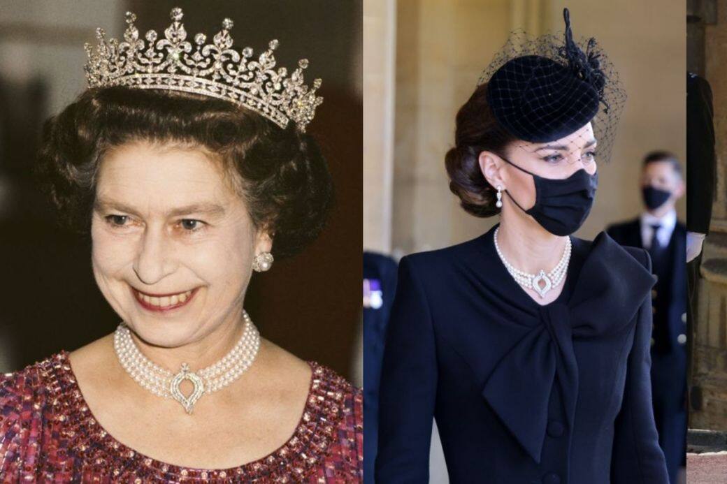 英女王曾在80與90年代佩戴這條日本珍珠項鏈出席活動，於菲臘親王的