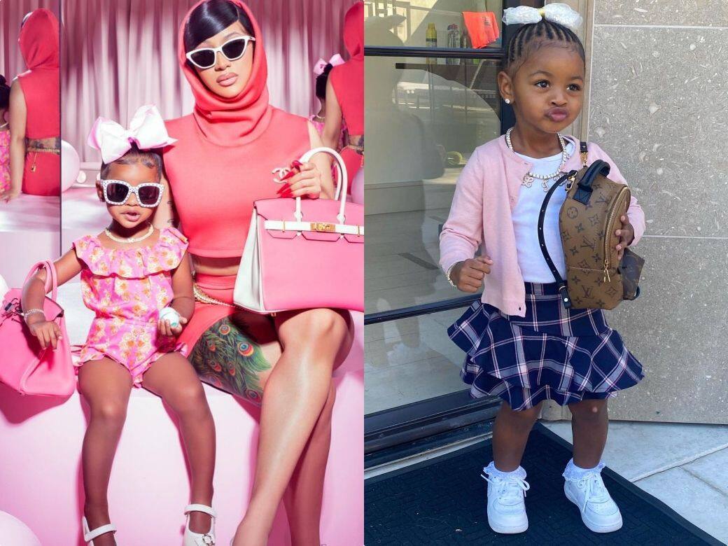 連上學背包都是Louis Vuitton!Cardi B女兒Kulture的名牌穿搭有多誇張? 連上學背包都是Louis Vuitton!Cardi B女兒Kulture的名牌穿搭有多誇張?