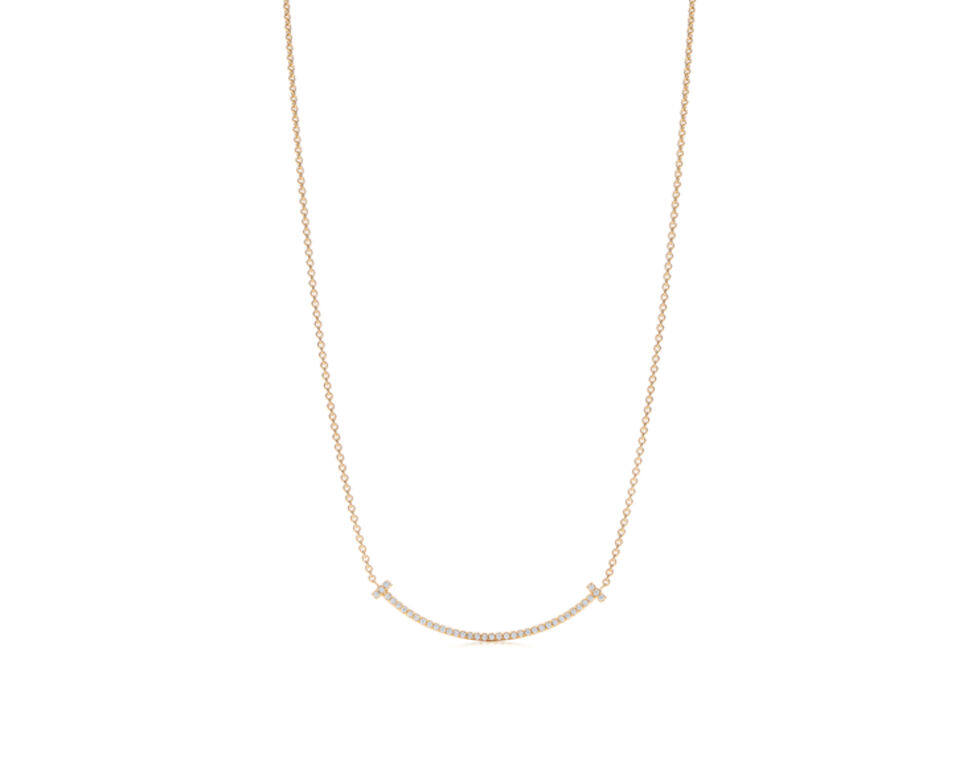 Tiffany T Smile 鑲鑽石18K黃金項鏈 $17,200 Tiffany T Smile 鑲鑽石18K黃金項鏈 $17,200