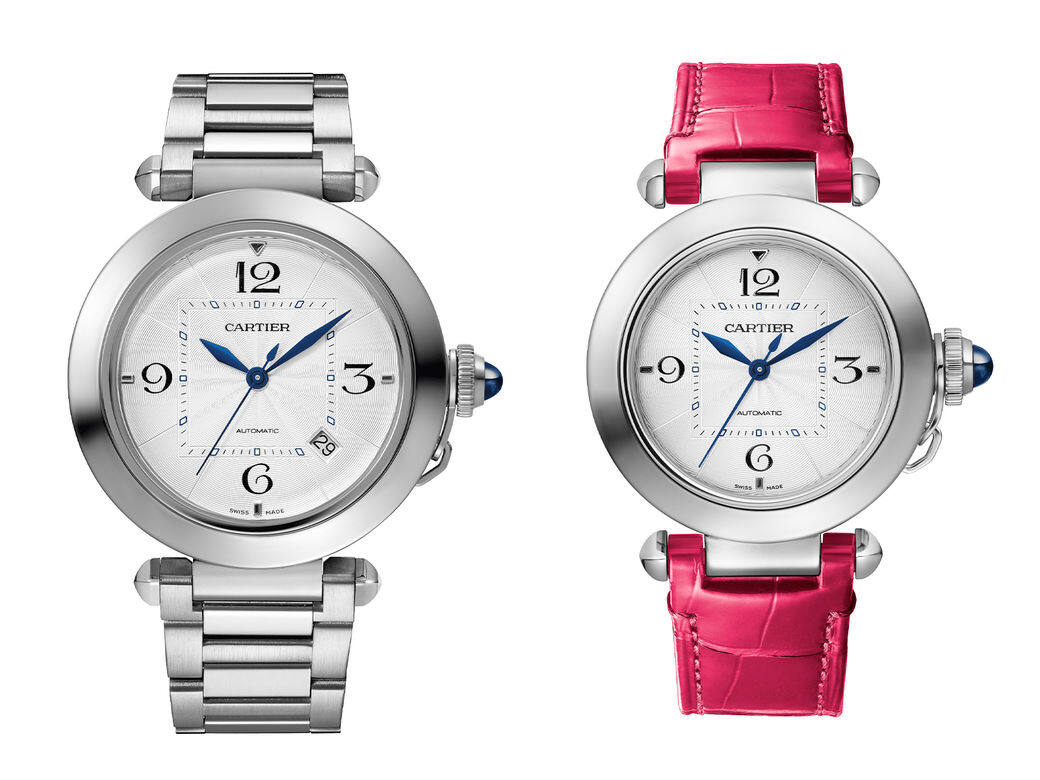 中性簡約的Pasha de Cartier是品牌的最新腕錶作品，圓中帶方的錶面設計加上四