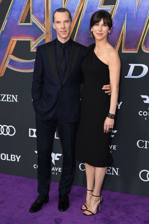奇異博士Benedict Cumberbatch與太太穿上低調裝重的全黑裝扮示人。