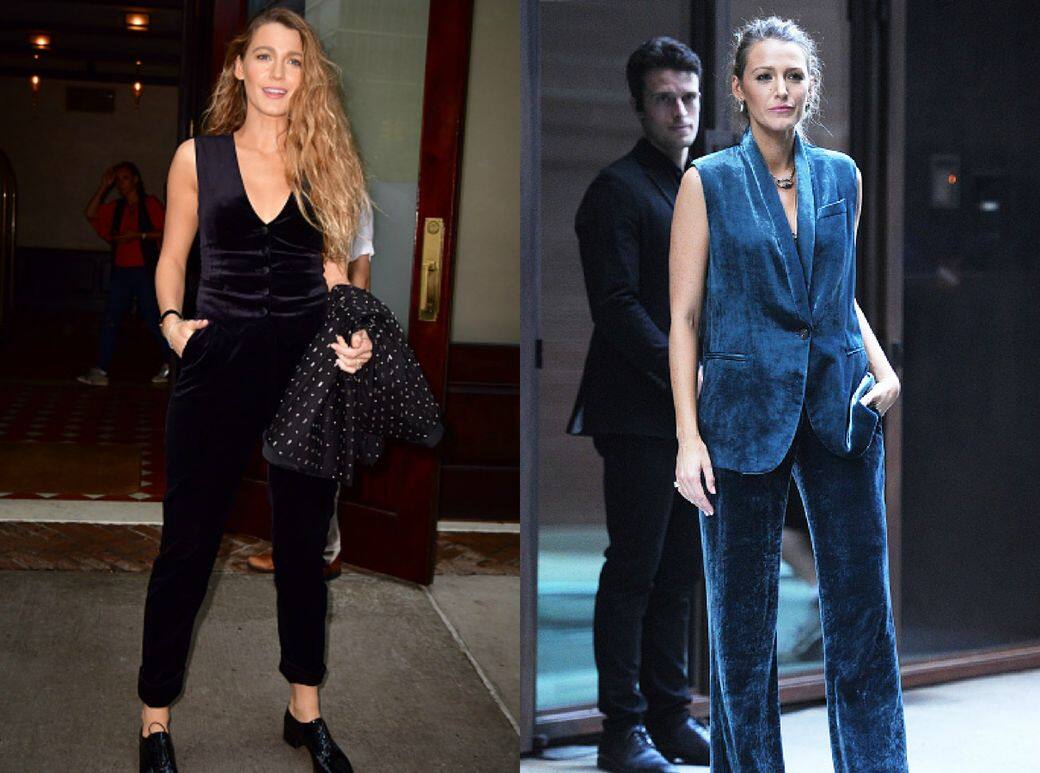 Blake Lively 現實生活的背心型西裝外套穿搭 Blake Lively 現實生活的背心型西裝外套穿搭