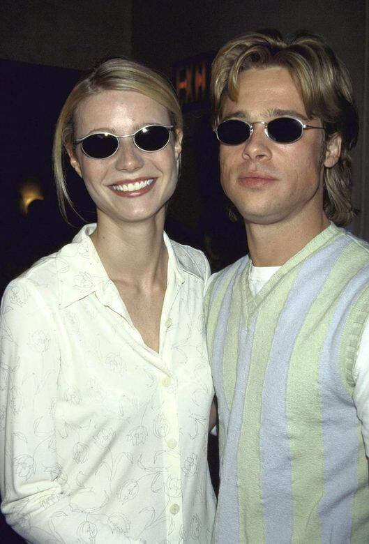 Gwyneth Paltrow與Brad Pitt的情侶眼鏡。 Gwyneth Paltrow與Brad Pitt的情侶眼鏡。