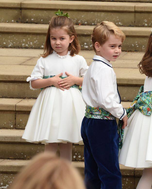 喬治小王子和夏洛蒂小公主再度擔任花童的角色，一出現馬上成為全場