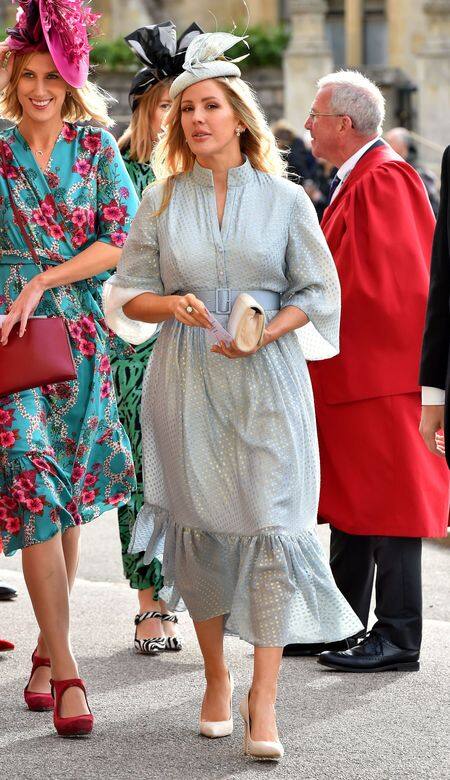 Ellie Goulding以冰水藍的飄逸洋裝出席皇室婚禮。