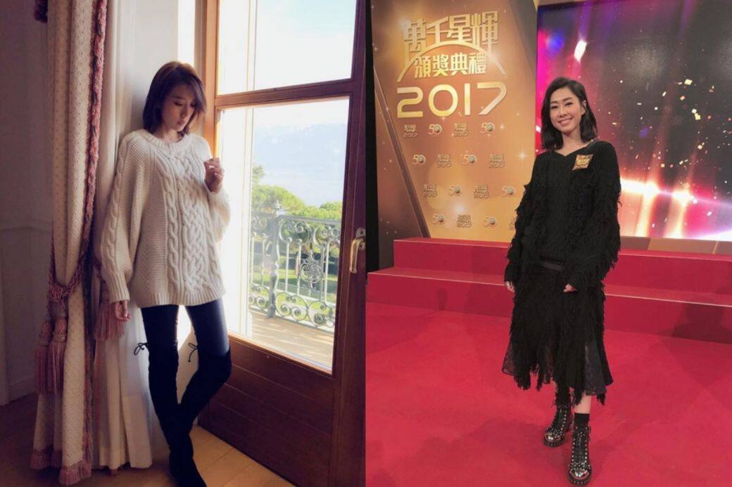 姚子羚和胡定欣所穿的裙子,設計簡約,但同樣將設計重點落在胸部之上 姚子羚和胡定欣所穿的裙子,設計簡約,但同樣將設計重點落在胸部之上