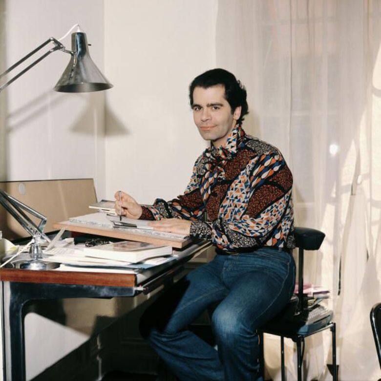 老佛爺 Karl Lagerfeld 70 年代的造型 老佛爺 Karl Lagerfeld 70 年代的造型