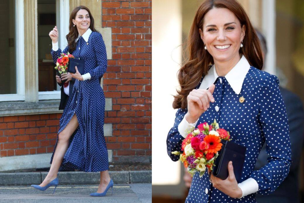 凱特王妃鍾情「波點」圖案！跟Kate Middleton學優雅地穿波點連身裙