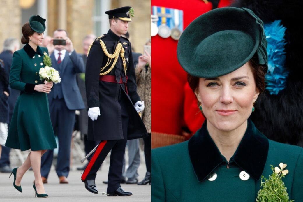 2017年，凱特王妃與威廉王子出席遊行活動時，Kate Middleton以Emmy London麂皮高跟鞋和Lock