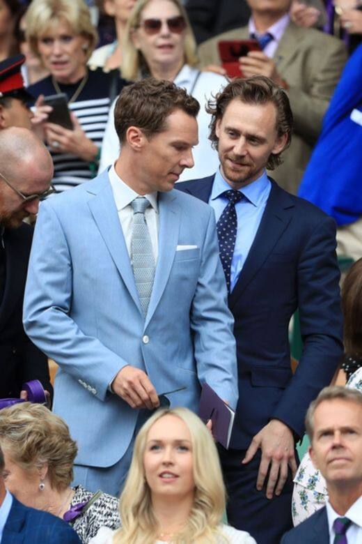 溫布頓網球賽場外最帥風景大概就是這兩位英國型男，Benedict Cumberbatch和Tom Hiddleston兩人