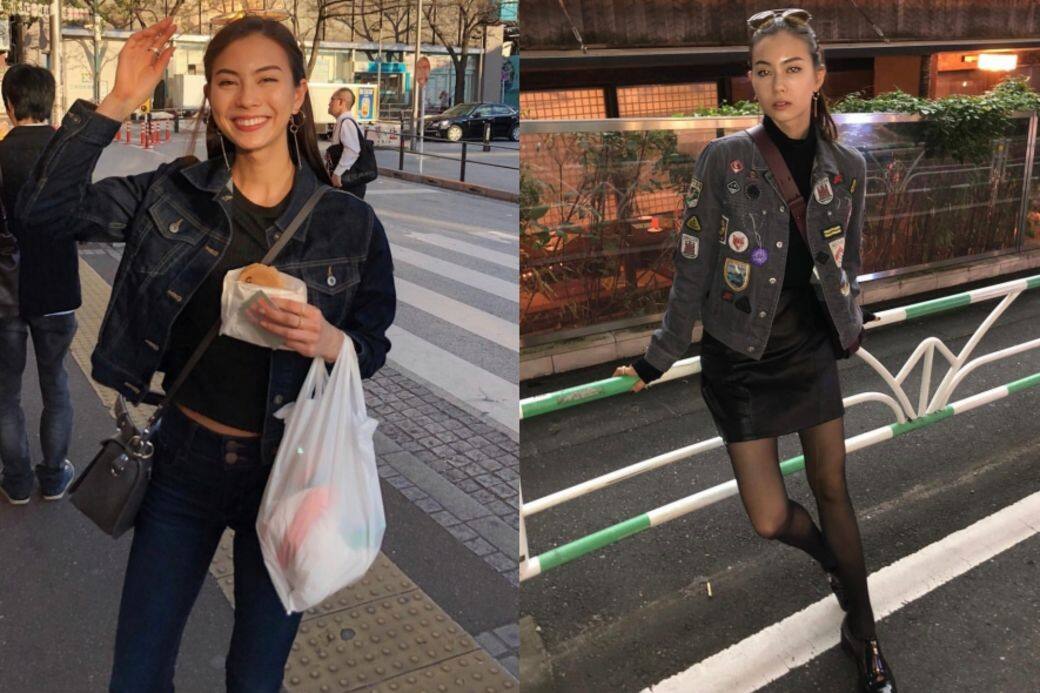 Lauren Tsai當然有common的牛仔褸,denim on denim配襯同色牛仔褲,或型格地配皮革迷你裙 Lauren Tsai當然有common的牛仔褸,denim on denim配襯同色牛仔褲,或型格地配皮革迷你裙