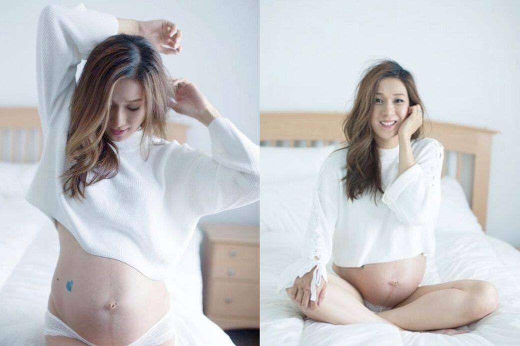 早前鍾嘉欣連環在Instagram發放幸福孕照,也是以白色為主調,穿上白色短身長 早前鍾嘉欣連環在Instagram發放幸福孕照,也是以白色為主調,穿上白色短身長