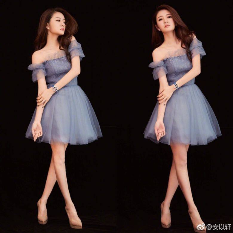 安以軒懂得展示美麗鎖骨與肩線的優勢,穿起露肩的傘形迷你裙,穿出公 安以軒懂得展示美麗鎖骨與肩線的優勢,穿起露肩的傘形迷你裙,穿出公
