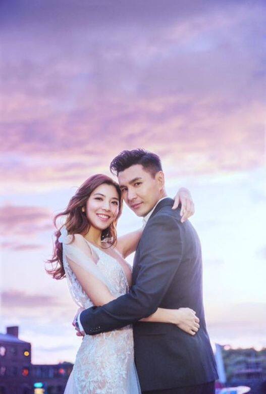 單文柔和陳展鵬最新婚照 單文柔和陳展鵬最新婚照