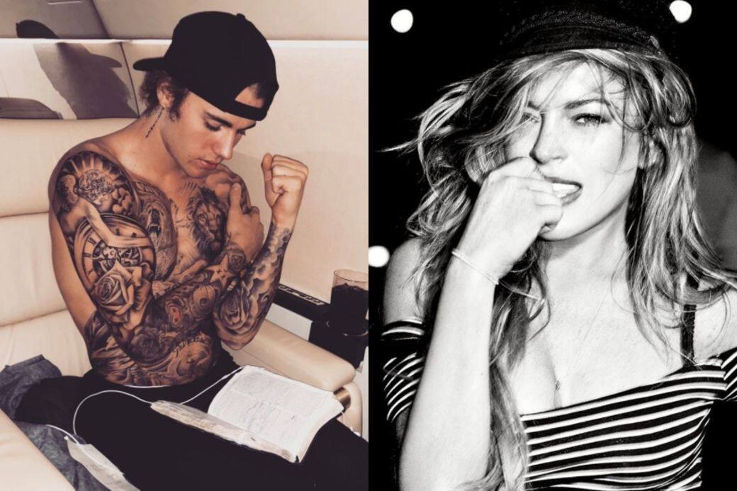 Justin Bieber, Linsay Lohan Justin Bieber, Linsay Lohan