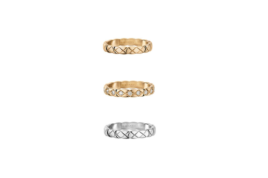 CHANEL Coco Crush Slim Ring備有不同質料製造的款式,包括品牌獨有的18K米色金、18K CHANEL Coco Crush Slim Ring備有不同質料製造的款式,包括品牌獨有的18K米色金、18K