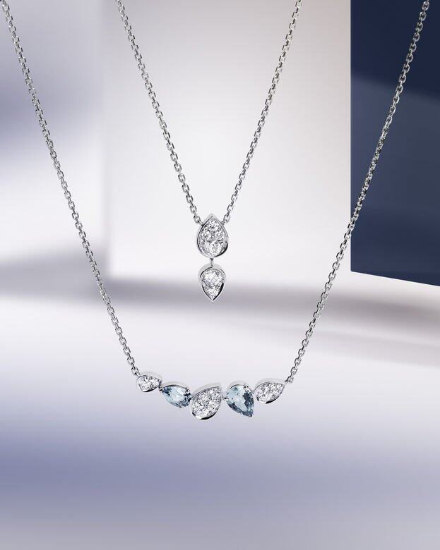 除了閃爍的鑽石，Joséphine Ronde d’Aigrettes還加上海藍寶石點綴，以悅目色彩增添由指