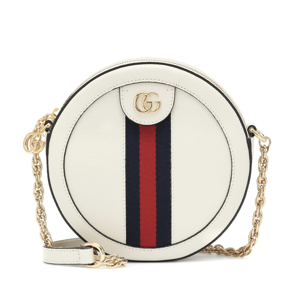 GUCCI Ophidia Mini Round leather shoulder bag
