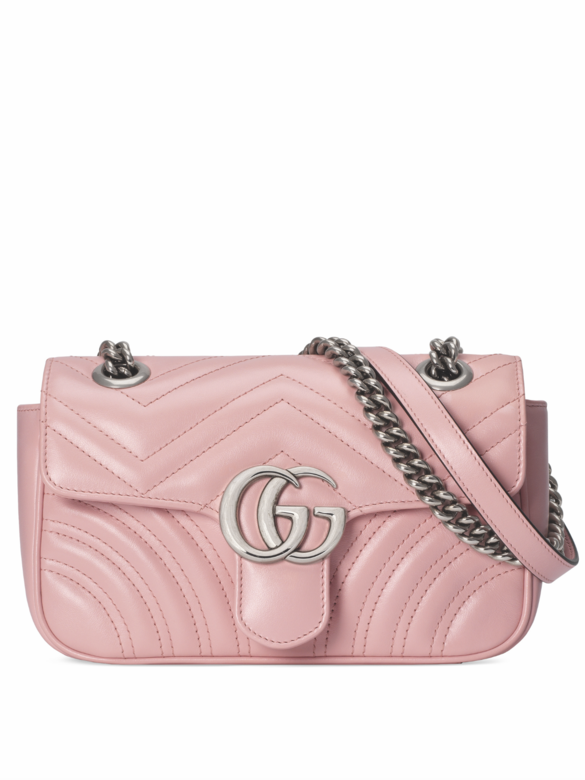 若然熟悉Gucci GG Marmont的女士，必定早就擁有其過往大熱的黑色與dirty pink色調袋